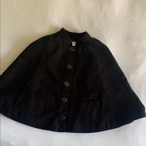 Kids Black Cape Jacket